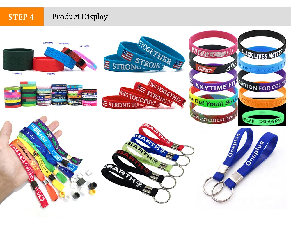 Wholesale Personalized Promotion Items Tyvek Glow in The Dark Silicone Bracelet Factory Custom Fashion Sports Products Elastic Wristband for Promotional Gift