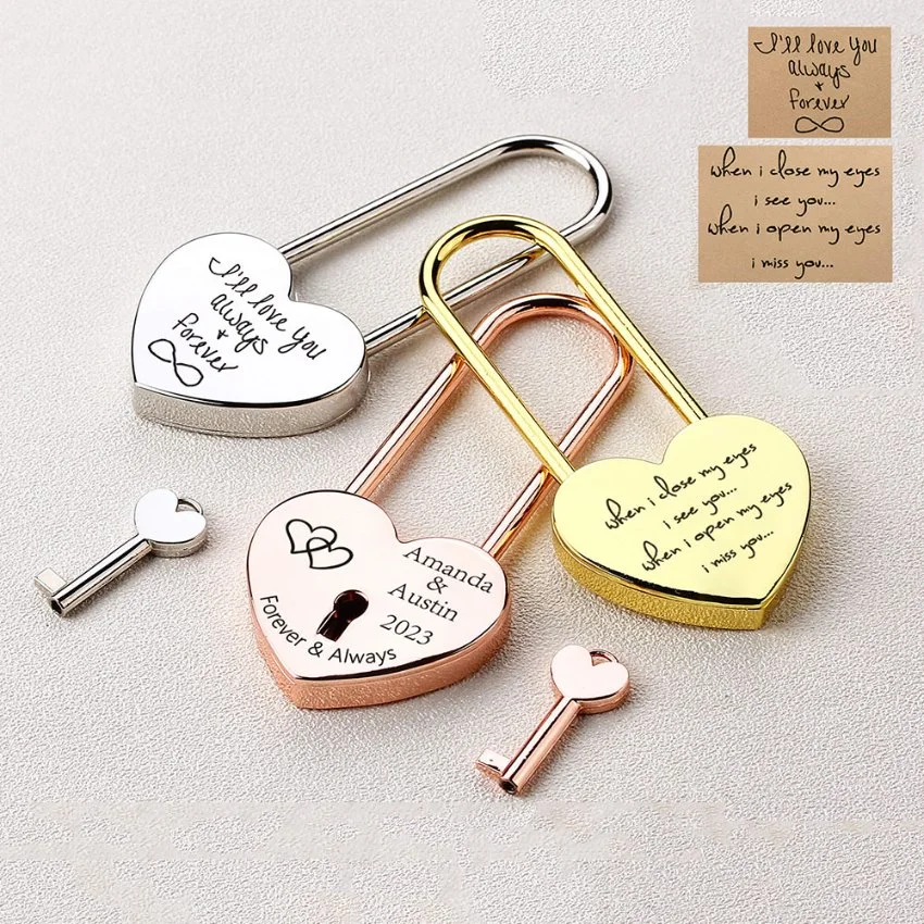 Custom Logo Wholesale Dropshipping Promotional Gift Items Personalized Love Padlock