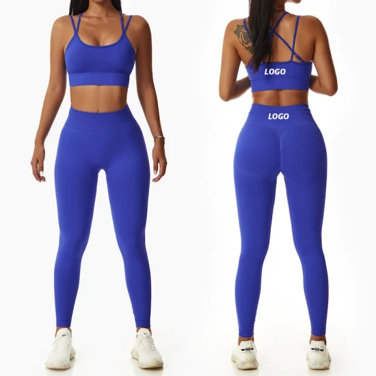 Whoelsale Sports d'été Gym Tenues Active Wear Workout Fitness Vêtements pour Femmes, Marque Privée 2/3/4 PCS Sans Couture Vêtements de Sport Assortis Ensembles de Yoga Sexy