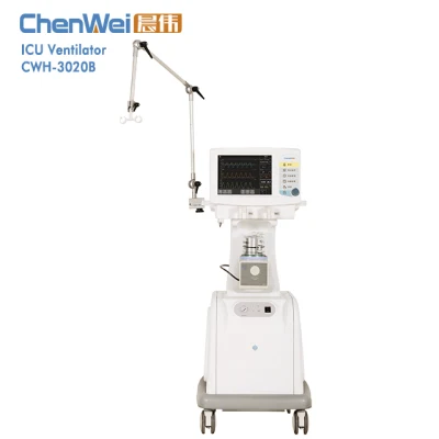 Ventilateur médical ICU chirurgical à écran couleur tactile avec CE/ISO Cwh-3020b