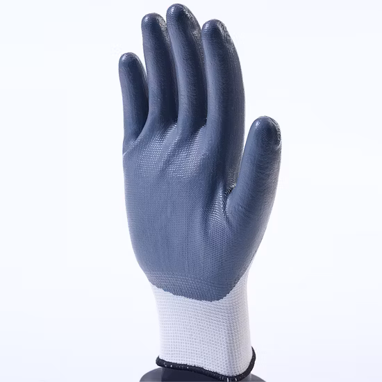 Gants de travail de sécurité enduits de nitrile sans couture en nylon et polyester Guantes Luvas CE 3121X