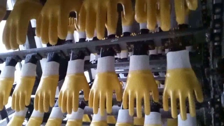 Gants entièrement enduits de nitrile jaune Gant de travail de jardinage à la main