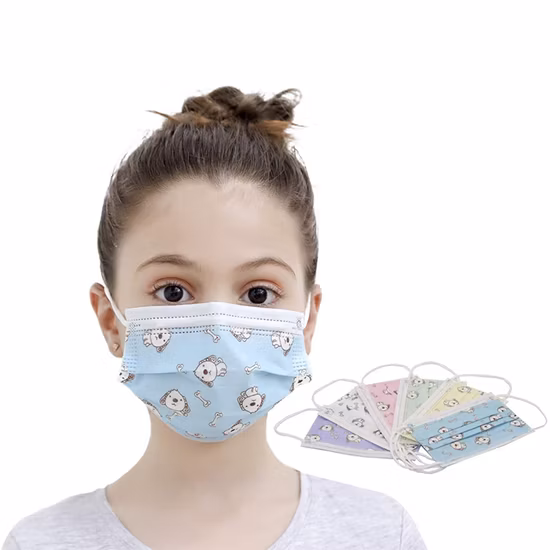 Masque personnalisé 3 plis Masque jetable pour enfants à impression non tissée