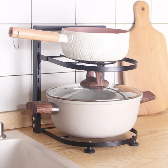 Étagère de rangement multicouche pour pots sous évier